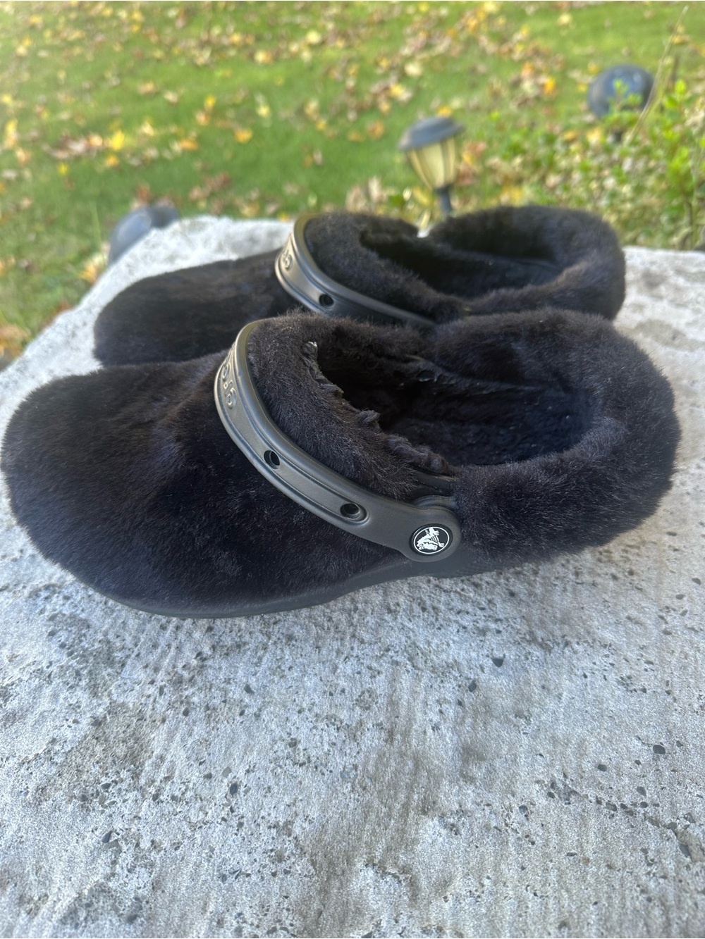 CROCS Women’s Black Plush Lined Clog Mules